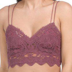Free people ilektra bralette medium lace mesh crochet
